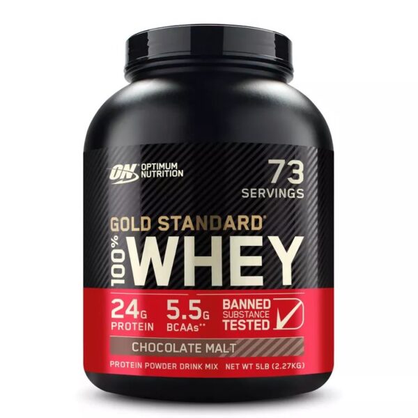Gold standard whey protein 2.3kg/73 serving Chocolate flavored جولد ستاندرد واي بروتين